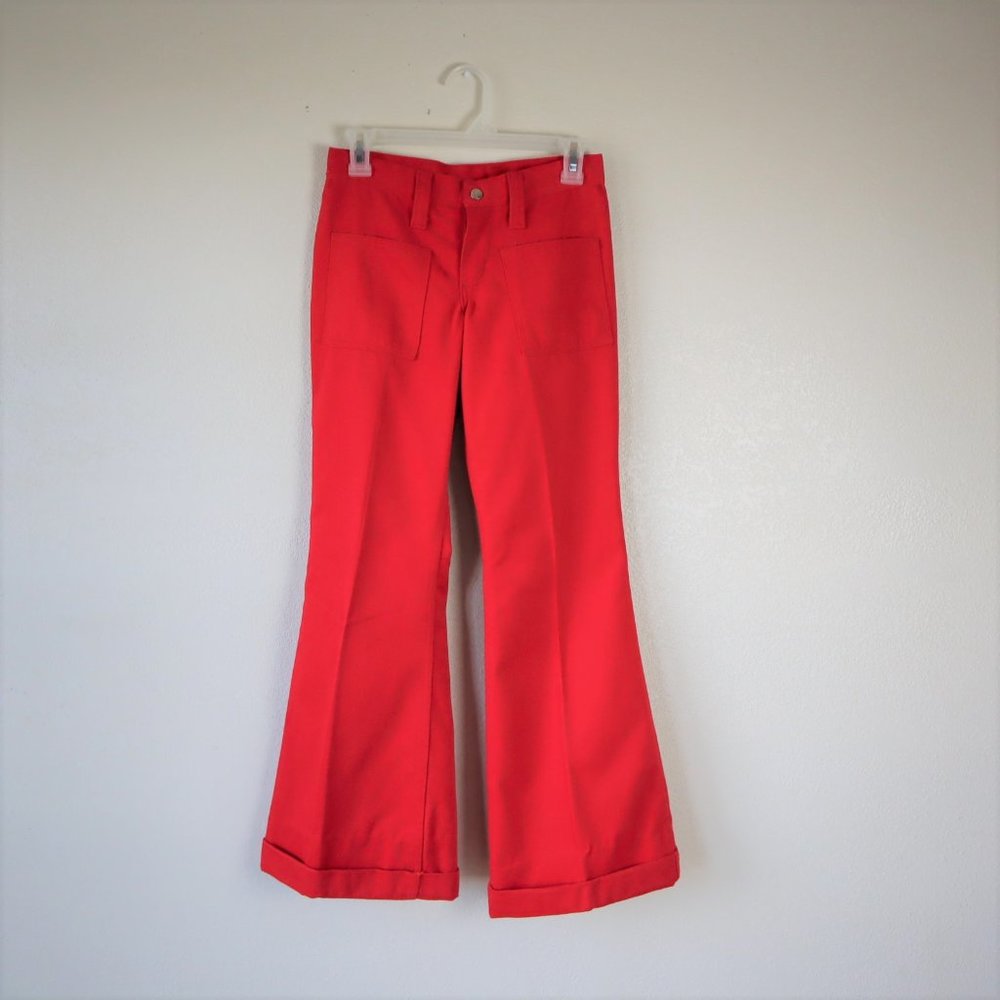 70's Wrangler Low Rise Bell Bottom Trousers - Picture 1 of 5